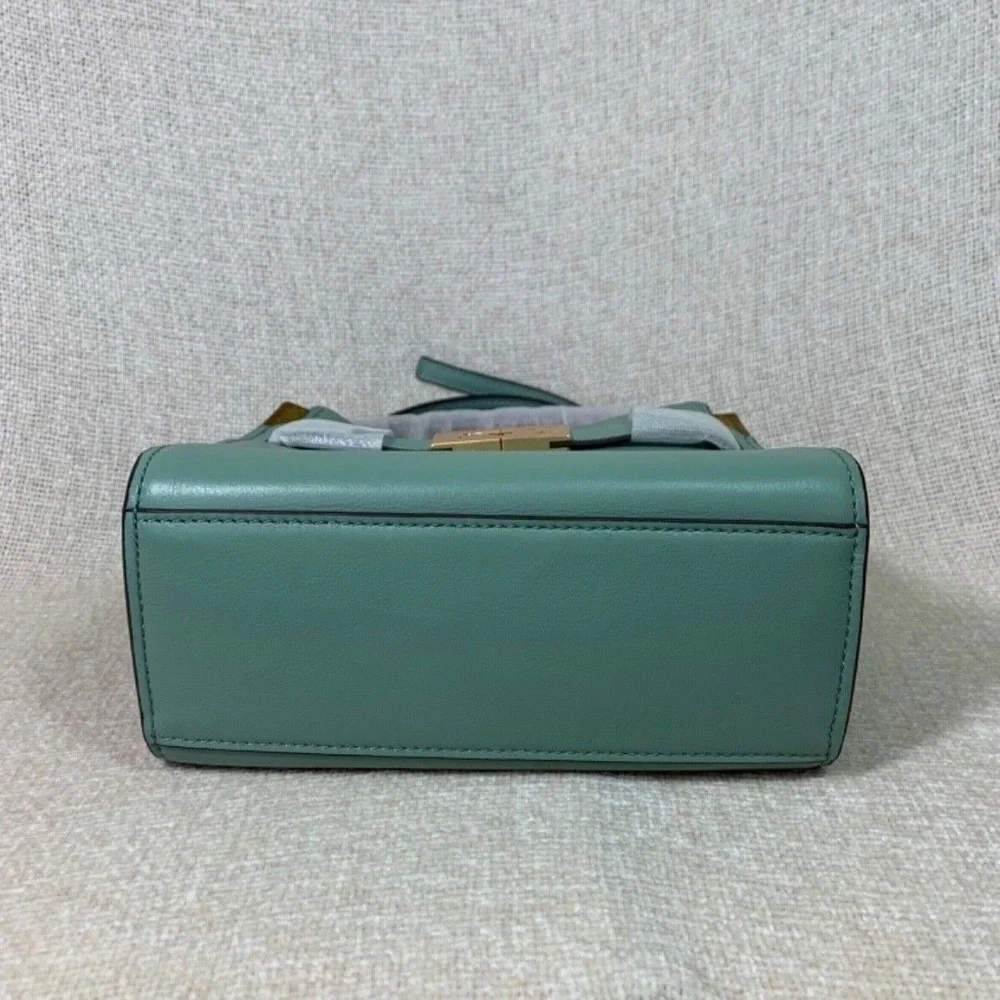 NEW Tory Burch Lee Radziwill Rivulet Blue Leather Petite Double Bag/Shoulder Bag - Picture 7 of 15